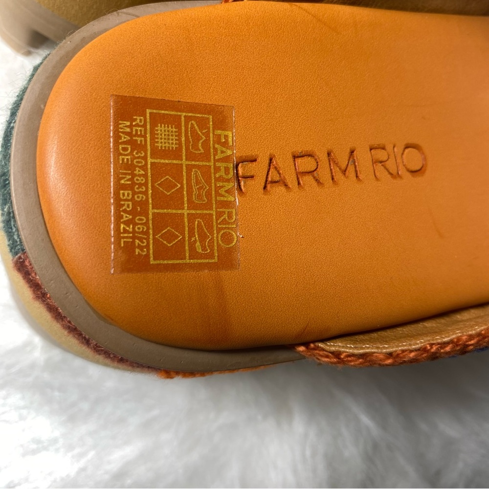 FARM Rio Multicolor Crochet Clogs Sz 10 NWB - Picture 5 of 11